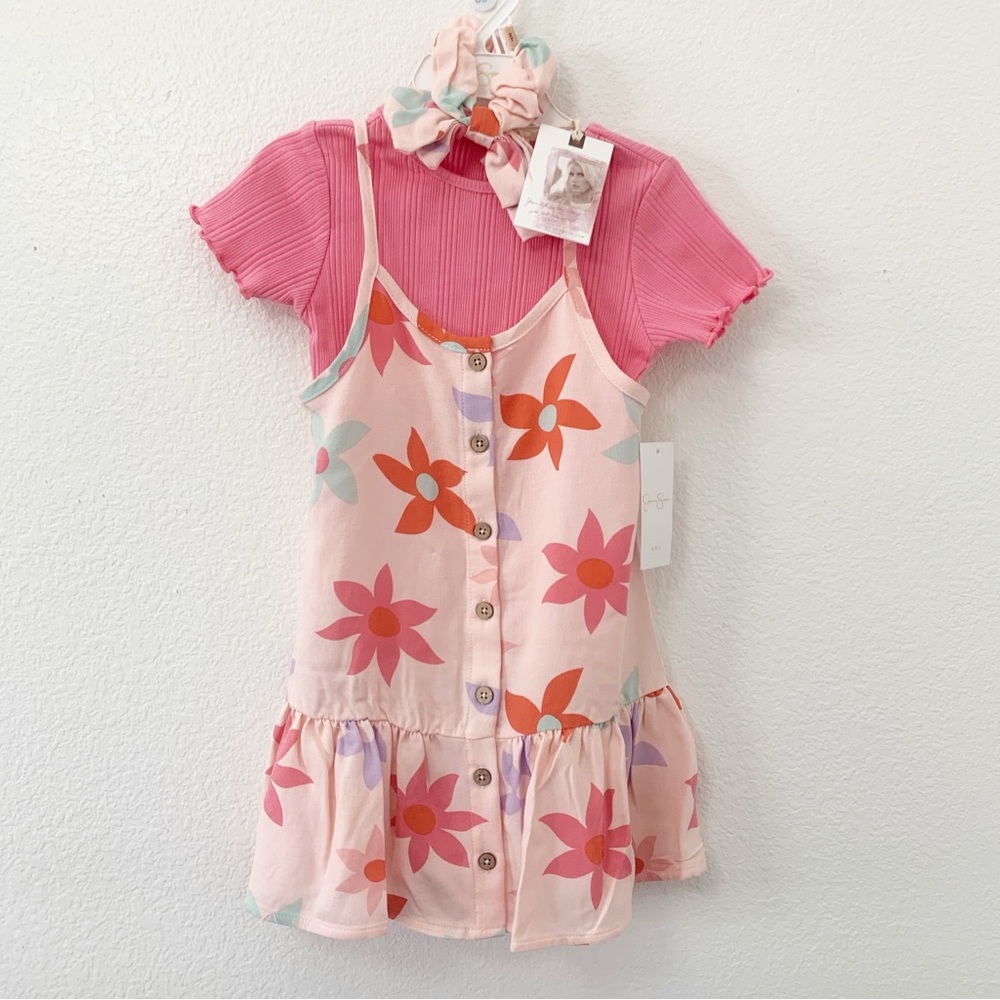 ▪️Jessica Simpson Toddler Pink 3 piece Dress Set ~ 2T